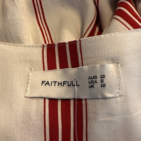 Faithful Striped Red and White with spaghetti straps Women's Maxi Dress - Picture 9 of 11